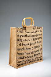 Finest Quality Jute Beach Bags with cane handle manufacturer,  exporter