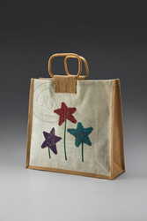 Jute Shopping Bags With Cane Handle Manufacturer,  Exporter,  Supplier